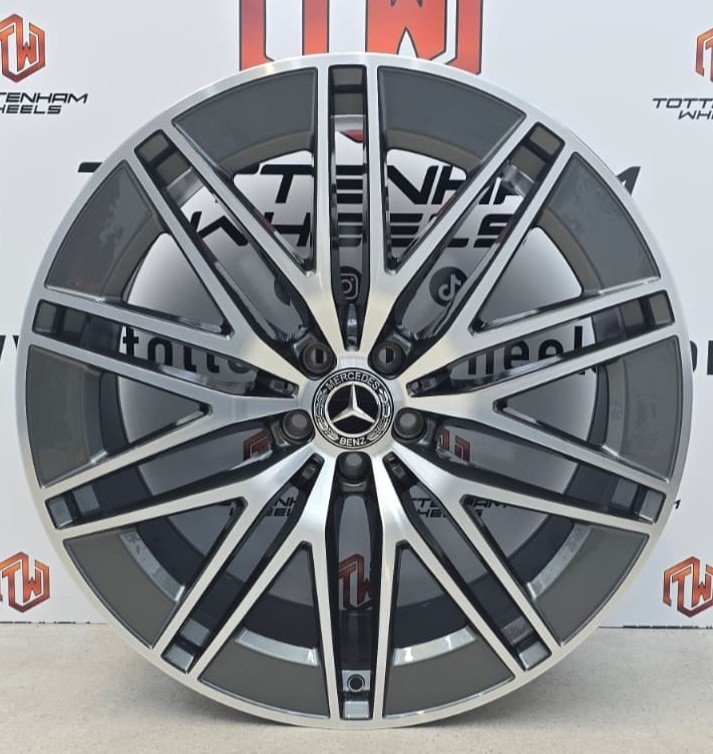 GLE AF Style Alloy Wheels for Mercedes-Benz – 22" – Grey Diamond Cut