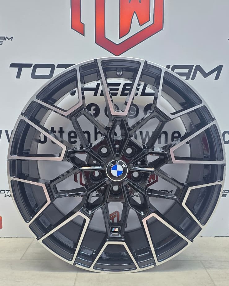 SET OF 4 BRAND NEW 20" BMW 827M STYLE ALLOY WHEELS BLACK DIAMOND CUT 5X120