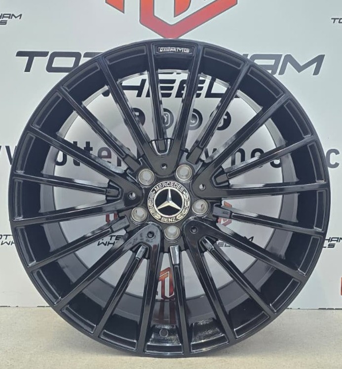 SET OF 4 BRAND NEW 19" MERCEDES TURBINE 2 STYLE ALLOY WHEELS GLOSS BLACK