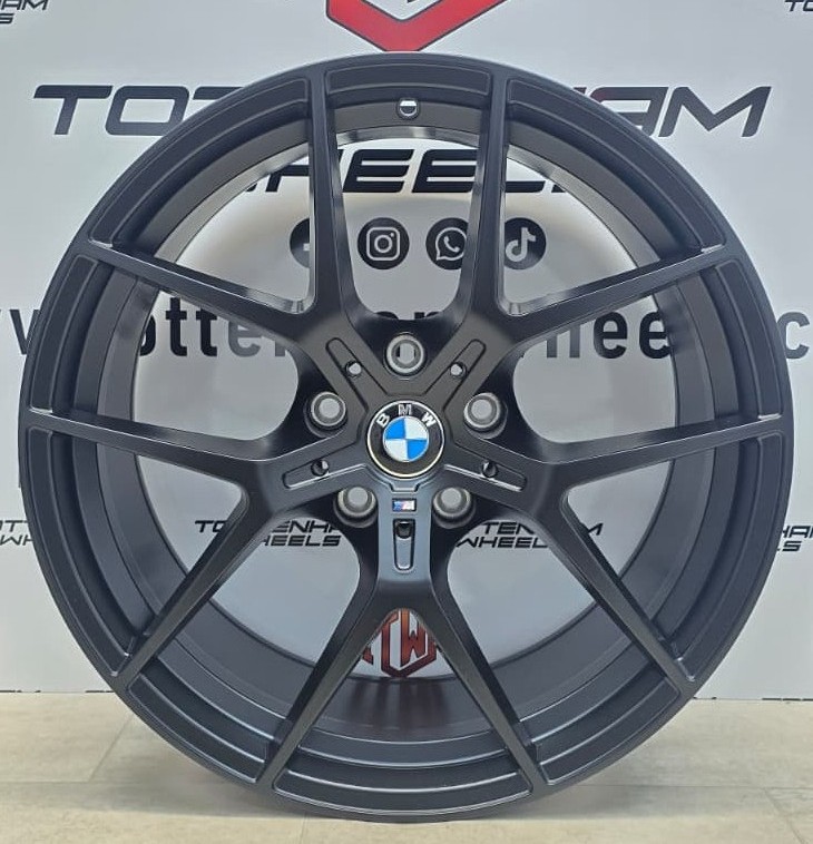 SET OF 4 BRAND NEW 19" BMW 554M STYLE ALLOY WHEELS SATIN BLACK 5X120