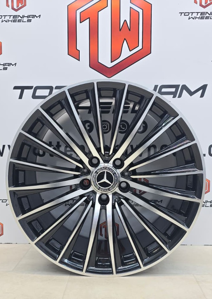 SENGLE 19" 8.5J BRAND NEW MERCEDES TURBINE 3 STYLE ALLOY WHEEL BLACK MACHINE FACE