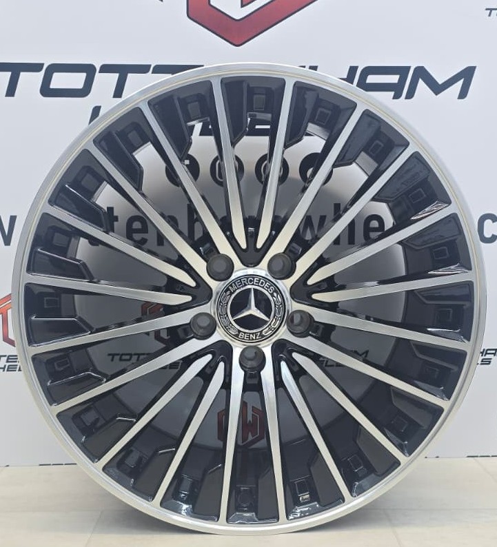 SET OF 4 brand New 20" MERCEDES TURBINE 3B AMG STYLE ALLOY WHEELS GLOSS BLACK MACHINE FACE
