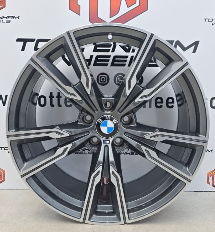 Set of 4 Brand New 20" BMW 747M Style Alloy Wheels Grey Diamond cut - 5x120