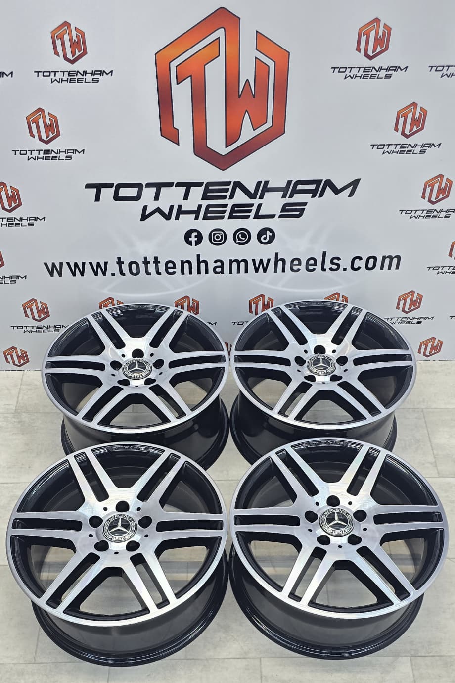 GENUINE RECONDITIONED 17" MERCEDES 204 ALLOY WHEELS BMF (SET)