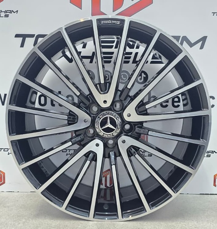 SET OF 4 brand New 20" MERCEDES TURBINE VS AMG STYLE ALLOY WHEELS GLOSS BLACK MACHINE FACE