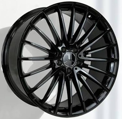 Maybach Fan Style Alloy Wheels for Mercedes-Benz – 19" – Black WITH NEW TYRES
