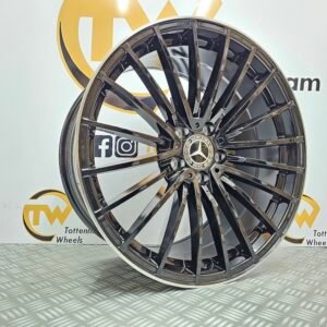 4 X 21" MERCEDES original used alloy wheels black Staggered 5x112
