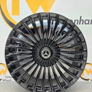 4 X 20" MERCEDES MAYBACH STYLE ALLOY WHEELS GLOSSY-BLACK 5x112